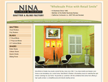 Tablet Screenshot of ninablinds.com